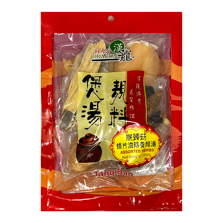 煲湯靚料 - 猴頭菇螺片滋陰養顏湯 Assorted Herbs w/Monkey Head Mushroom & Sliced Whelk for Body Nourishing & Skin Rejuvenating Soup 120 g #32019B