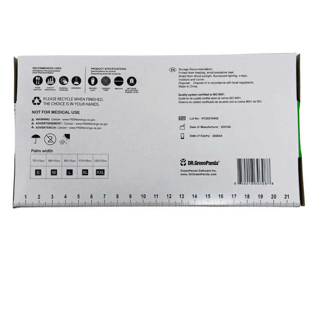 即棄膠手套 - 透明 (L碼) 100隻 Dr. Green Panda Vinyl Disposable Gloves 100pcs (Latex & Powder Free) Size L (Clear) #3626