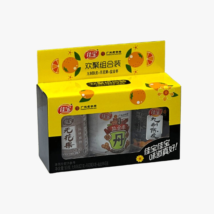 Canton Combination (Orange Peel/Pulled Figs/Salted Kumquat) 90 g  歡聚組合裝(3款)