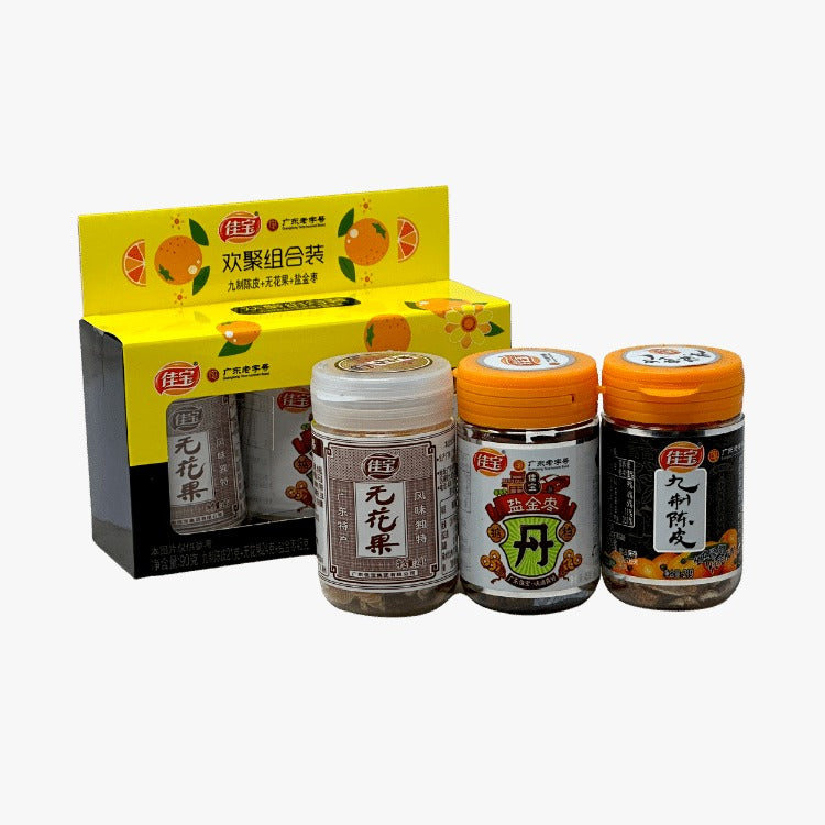 Canton Combination (Orange Peel/Pulled Figs/Salted Kumquat) 90 g 歡聚組合裝(3款)