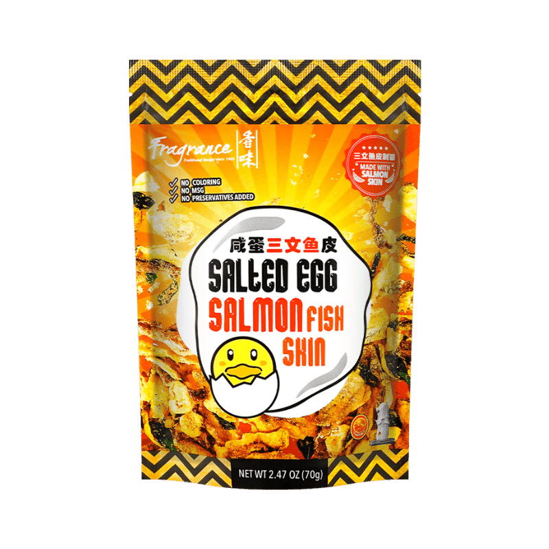 Salted Egg Salmon Fish Skin 70 g 鹹蛋三文魚皮