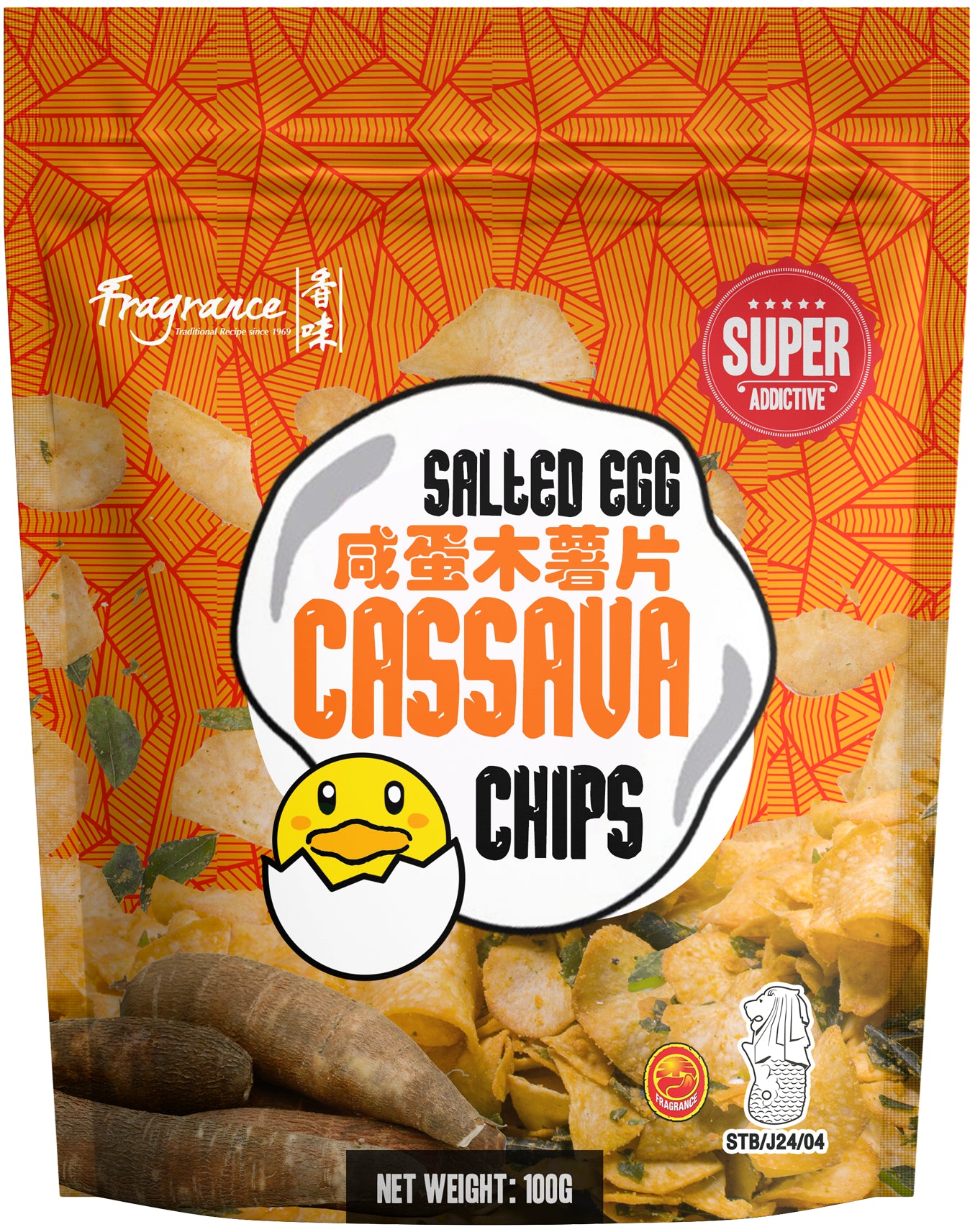 Salted Egg Cassava Chips 100 g 咸蛋木薯片